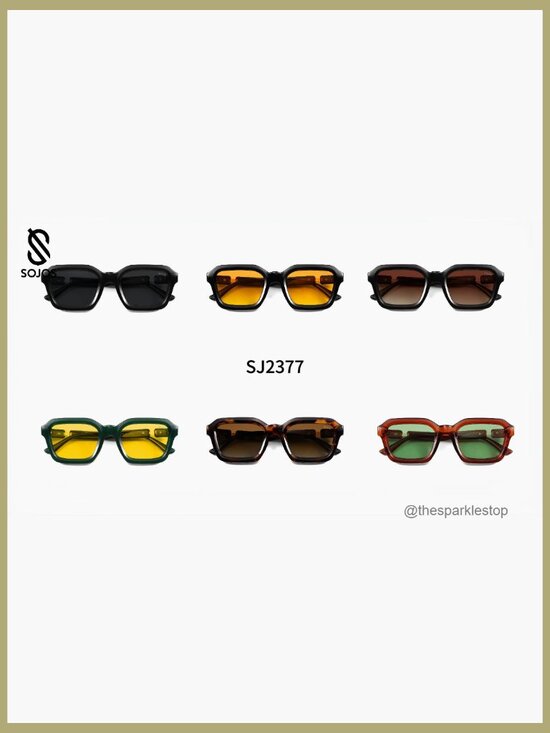 Retro Polarized Square Sunglasses Vintage 70s 80s 90s Hexagon Shades main image 4